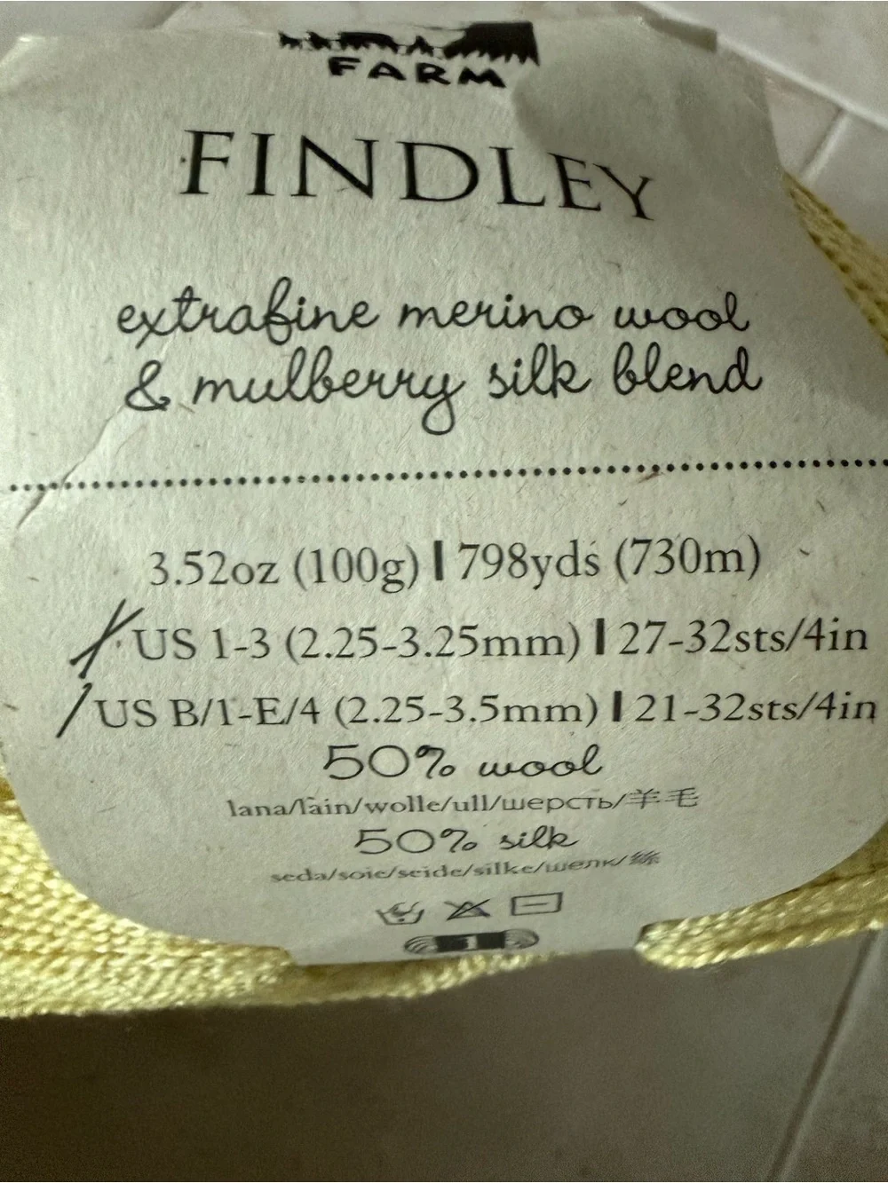 Juniper Moon Farm Findley Yarn - Chamomile Yellow